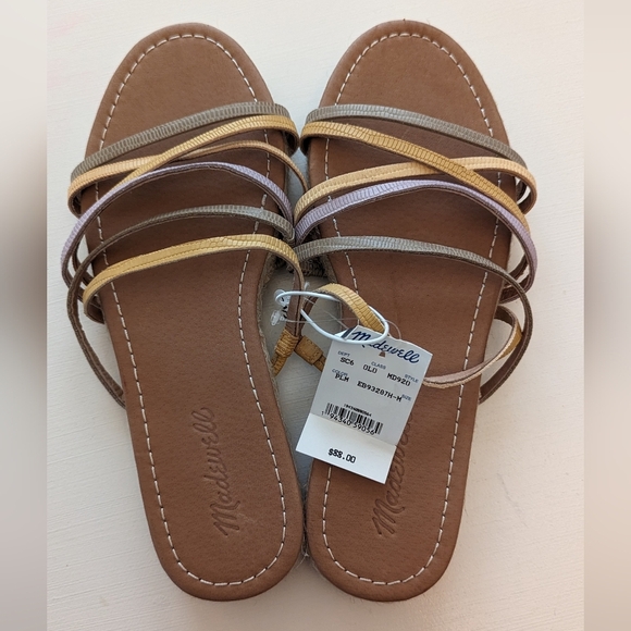 NWT Madewell Kathryn Strappy Leather Sandal Espadrilles size 7.5 - Picture 2 of 5